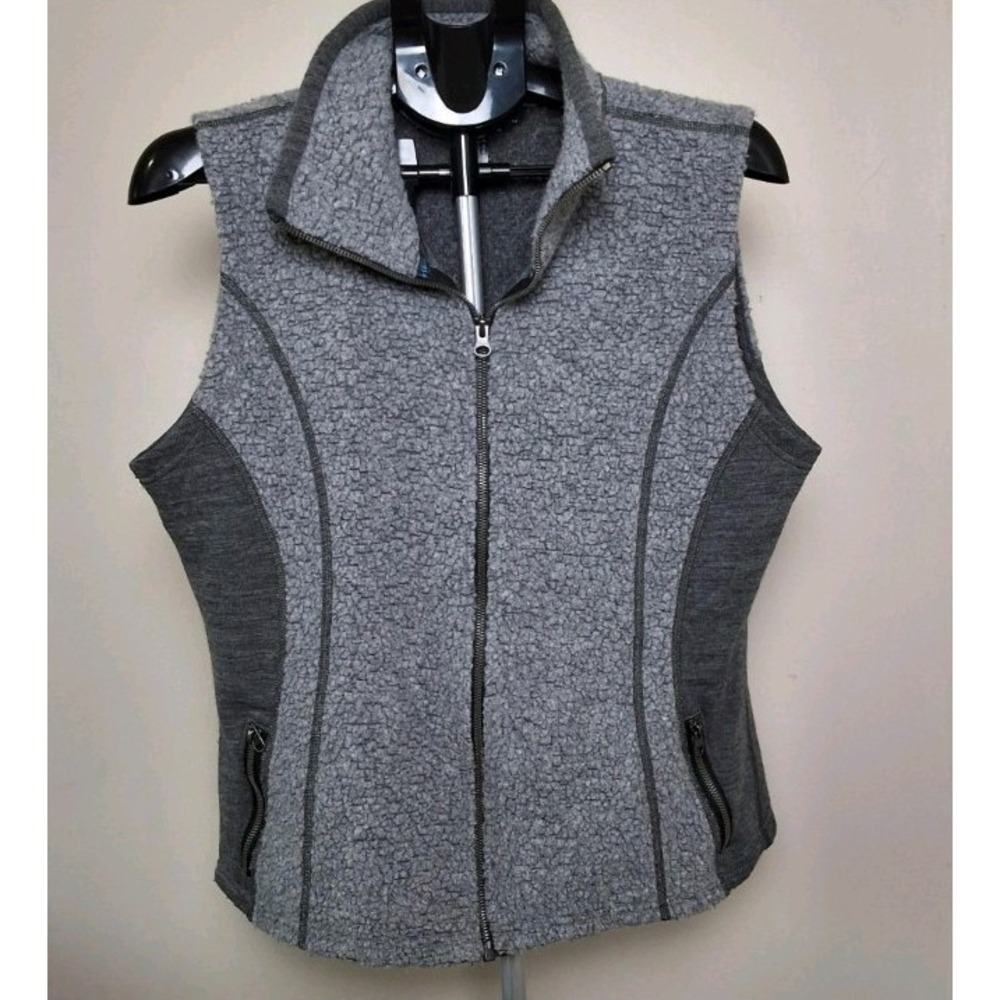 Kuhl Projekt Kestrel Vest Womens Large Gray Full Zip Hiking Performance  Stretch